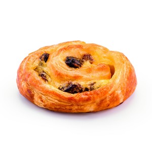 Caracola Mini con Crema y Pasas 24% Mantequilla 30grs. 240uds. Fermentado.