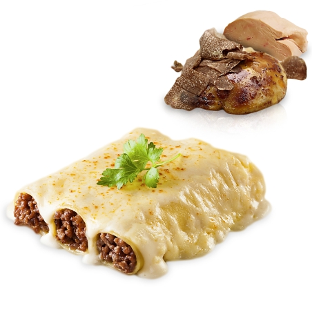 Canelones de Pollo de Corral con Foie y Trufa XXL