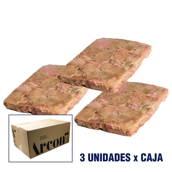 Caja Plancha de Cochinillo Cocinado a Baja Temperatura 1,5kgs. 3uds.
