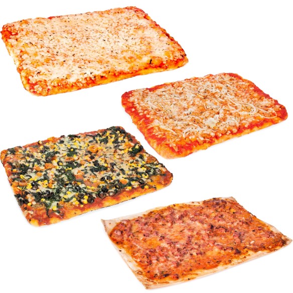 Pizza Plancha Surtidas. 30x40cm. 1100grs. 4ud.