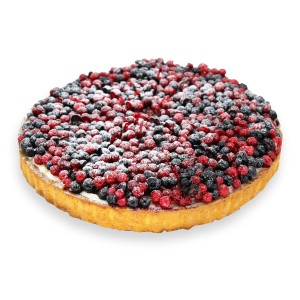 Tarta con Frutas del Bosque 1.550grs. 1ud. 14 porciones. Precortada.