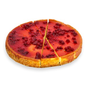 Cheesecake de Frutos Rojos 1.450grs. 1ud. 14 porciones. Precortada.