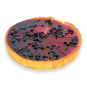 Cheesecake con Frutos Negros 1.600grs. 1ud. 14 porciones. Precortada.