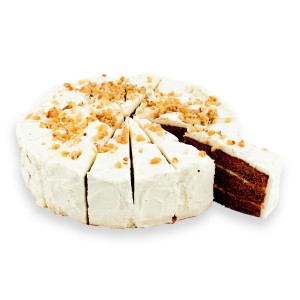 Carrot Cake con Crema de Queso 1.900grs. 1ud. 16 porciones. Precortada.