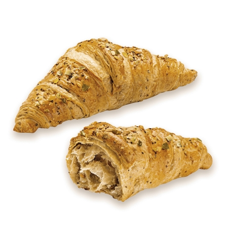 Croissant Multicereales 80grs. 80uds. 20% Mantequilla. Fermentado