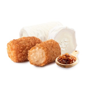 Croqueta de Queso de Cabra con Cebolla Caramelizada 35grs. 112uds. 4kgs.