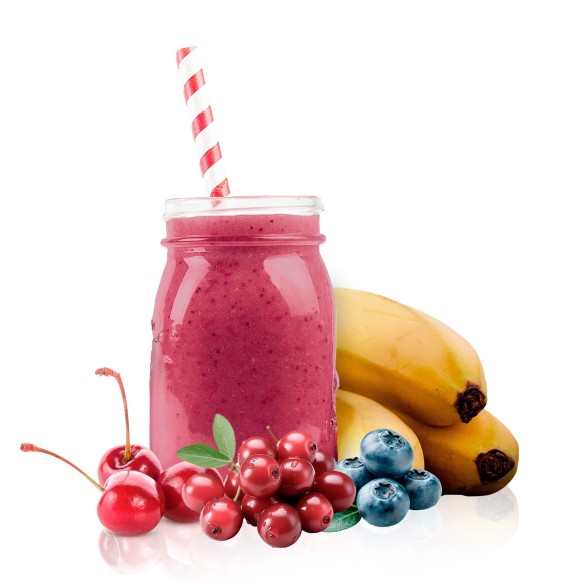 Smoothie Plátano / Grosella / Arándanos / Cereza 150grs. 18uds.