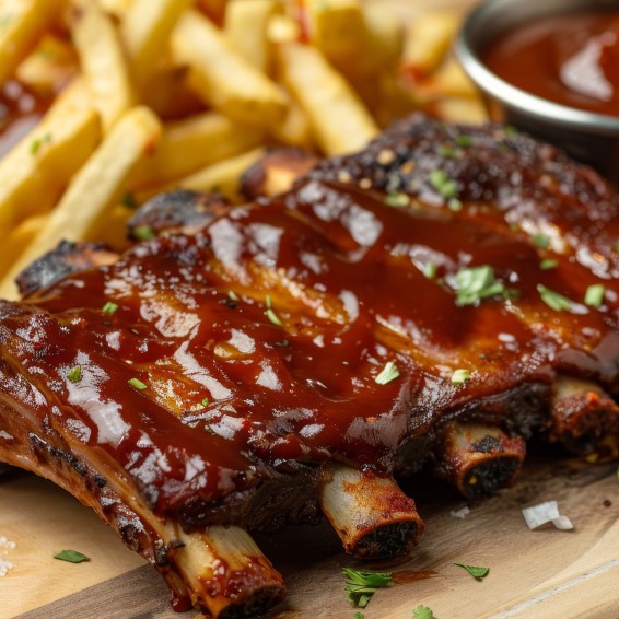 Costillas Cerdo Asado BBQ 550grs. 10uds. 5,5kgs.