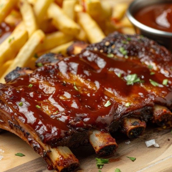 Costillas Cerdo Asado BBQ 550grs. 10uds. 5,5kgs.