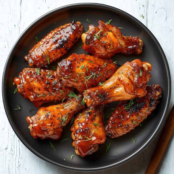 Alitas de Pollo Barbacoa 40/60grs. 5x1kg 5kgs. HALAL.