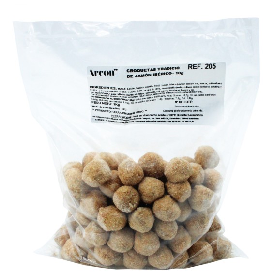 Croqueta Tradición Jamón Ibérico 10grs. 300uds. 3kgs.