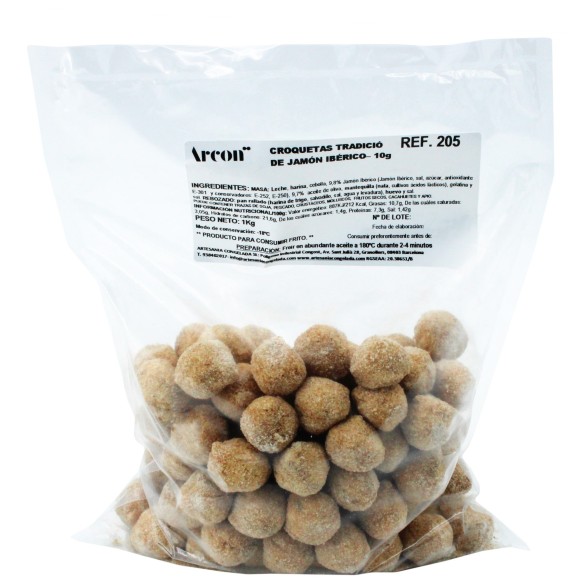 Croqueta Tradición Jamón Ibérico 10grs. 300uds. 3kgs.