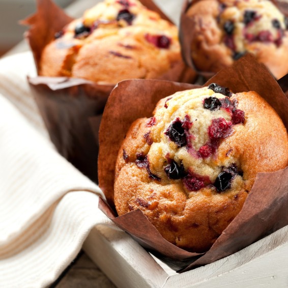 Muffin Vainilla con Crema de Arándanos. 110grs. 20uds.