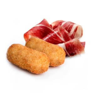 Croqueta de Jamón Ibérico 25grs. 80uds. 2kgs. Gluten Free.