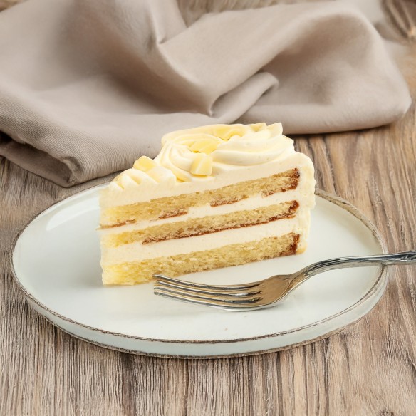 Tarta Chocolate Blanco 2.400grs. 1ud. 18 porciones. Precortada.