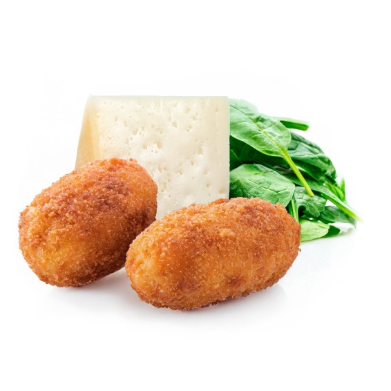 Croqueta Tradición Espinacas Queso Idiazábal 50grs. 60uds. 3kgs.