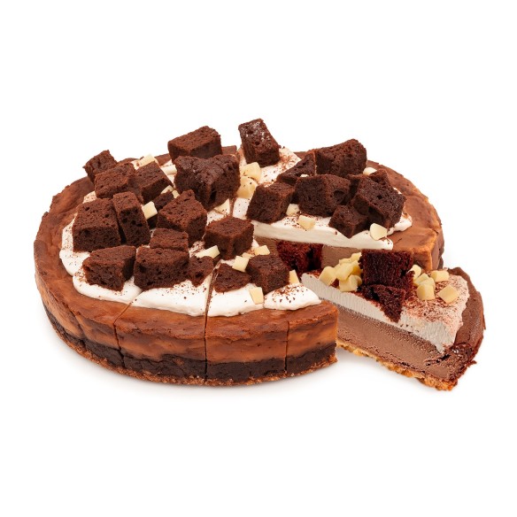 Cheesecake Chocolate 1900grs. 1ud. 14 porciones. Precortada.