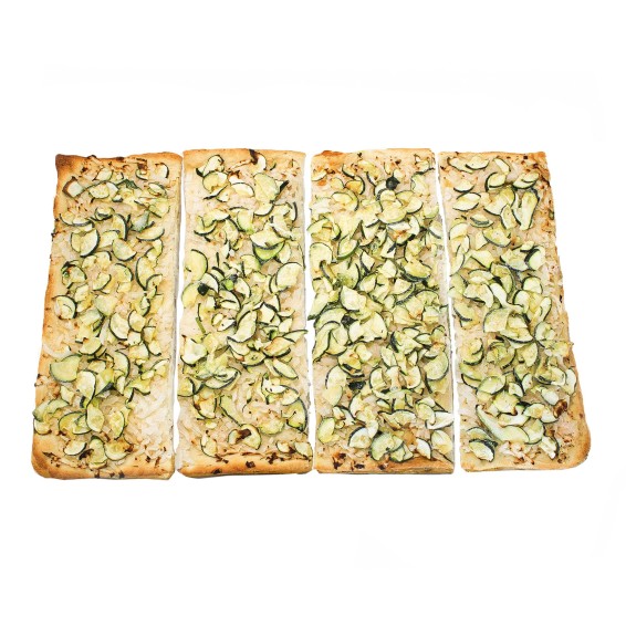 Coca de Calabacín y Cebolla 38 x14cm. 440grs. 10uds.