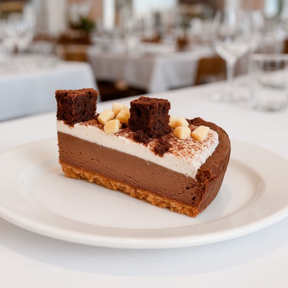 Cheesecake Chocolate 1900grs. 1ud. 14 porciones. Precortada.