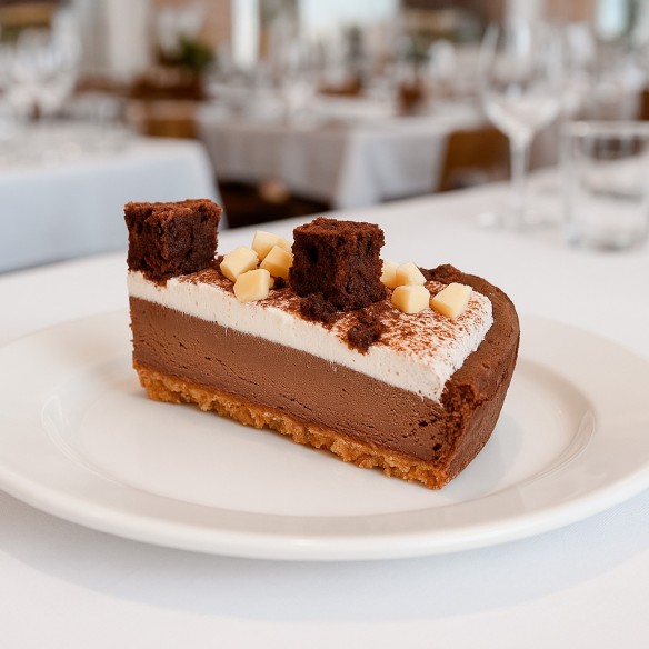 Cheesecake Chocolate 1900grs. 1ud. 14 porciones. Precortada.