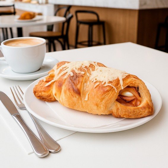 Croissant Jamón y Queso 130grs. 40uds.