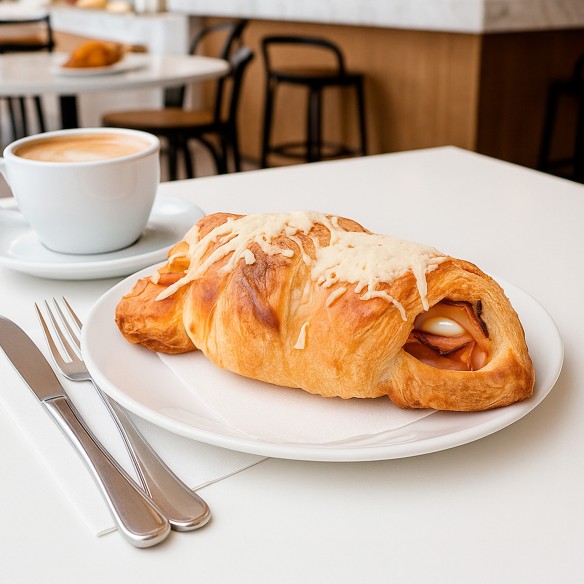 Croissant Jamón y Queso 130grs. 40uds.