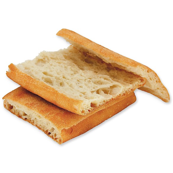 Pan de Coca Artesano Cortado 40grs. 42uds. 84 rebanadas.