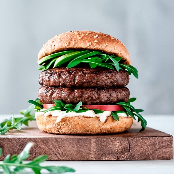 Hamburguesa Vacuno de Proteína Vegetal 113grs. 36uds. 4,07kgs.