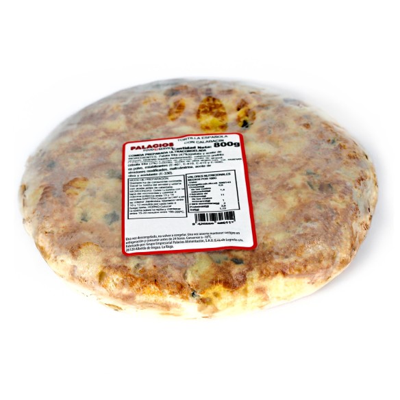 Tortilla Redonda con Calabacín 800grs. 10uds.