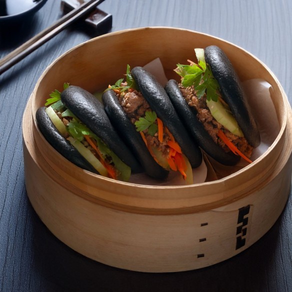 Mini Pan Bao Negro 35grs. 60uds. 6cm.