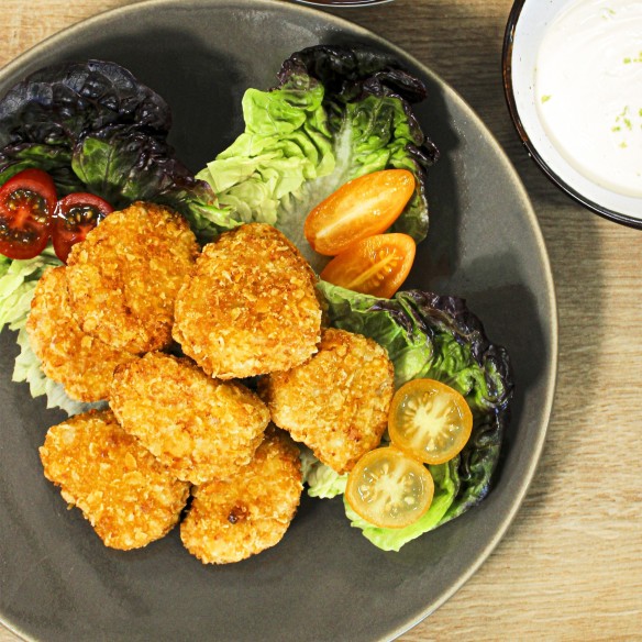 Nugget de Pollo Cornflakes 20grs. 5 x1 5kgs. HALAL.