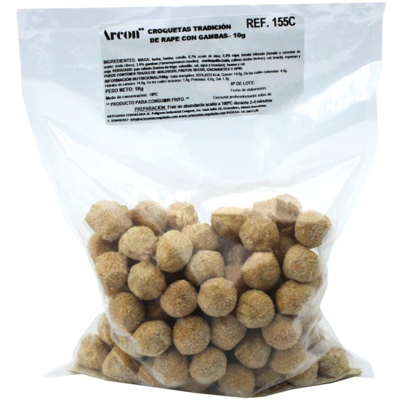 Croqueta Tradición Rape con Gambas 10grs. 300uds. 3kgs. OFERTA FLASH