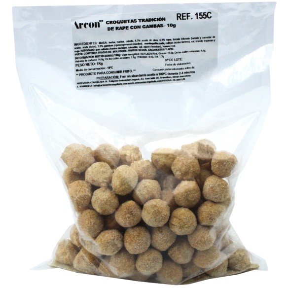 Croqueta Tradición Rape con Gambas 10grs. 300uds. 3kgs. OFERTA FLASH