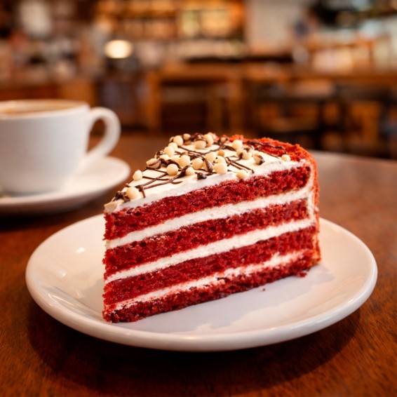 Tarta Red Velvet 2.300grs. 1ud. 18 porciones. Precortada.