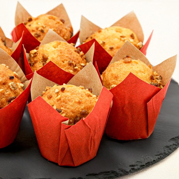 Mini Muffin Caramelo Tulipa Naranja 26grs. 42uds.