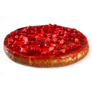Cheesecake de Fresa 1600grs. 1ud. 14 Porciones. Precortada.
