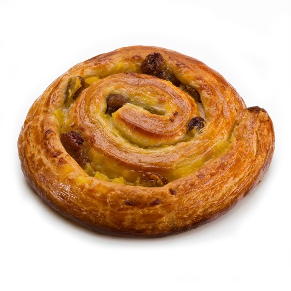Caracola de Crema y Pasas 24% Mantequilla 110grs. 60uds. Fermentado. 
