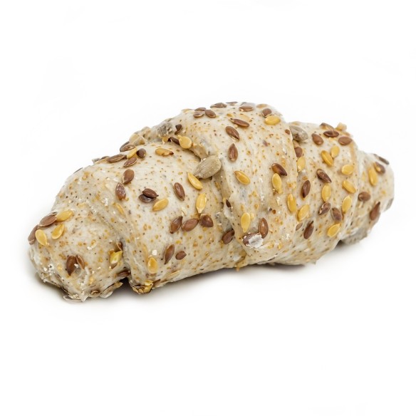 Croissant con Espelta y Multicereales 19% Mantequilla 42grs. 90uds. Fermentado.