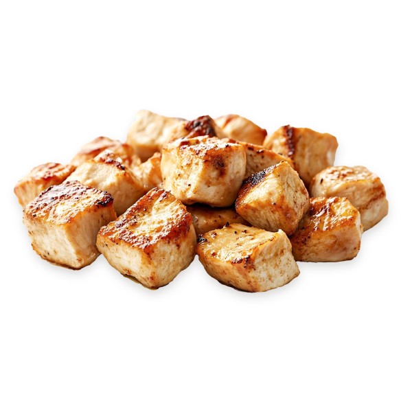 Dados de Pechuga de Pollo Asados  5x1 5kgs. HALAL.