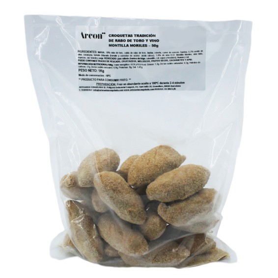 Croqueta Tradición Rabo de Toro 50grs. 60uds. 3kgs.