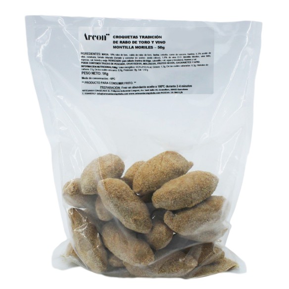 Croqueta Tradición Rabo de Toro 50grs. 60uds. 3kgs.