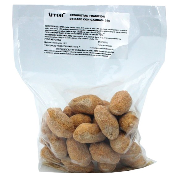 Croqueta Tradición Rape con Gambas 35grs. 85uds. 3kgs.