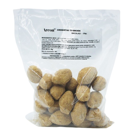 Croqueta Tradición Bacalao 35grs. 85uds. 3kgs.