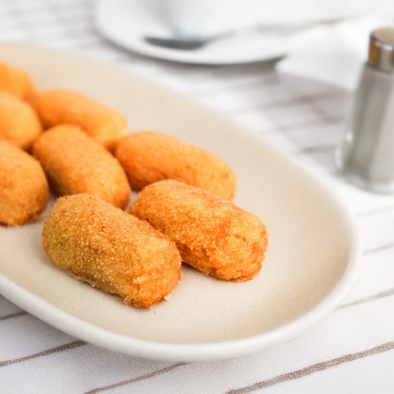 Croqueta de Gamba Roja 25grs. 2kgs. 80uds. Gluten Free.