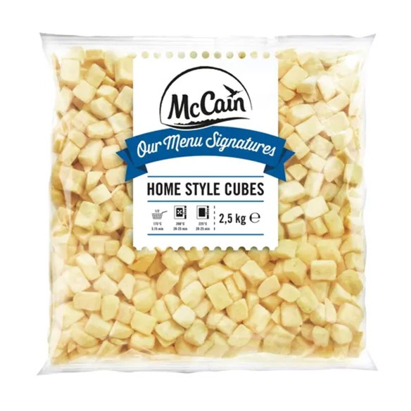 McCain Home Style Cubes - Patatas Bravas 12,5kgs. 5 Bolsas de 2,5kgs.