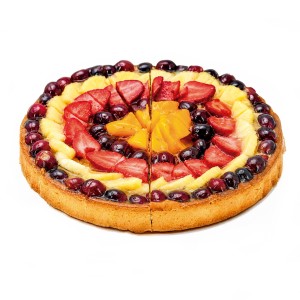 Tarta con Fruta Mixta 1.400grs. 1ud. 14 porciones. Precortada.