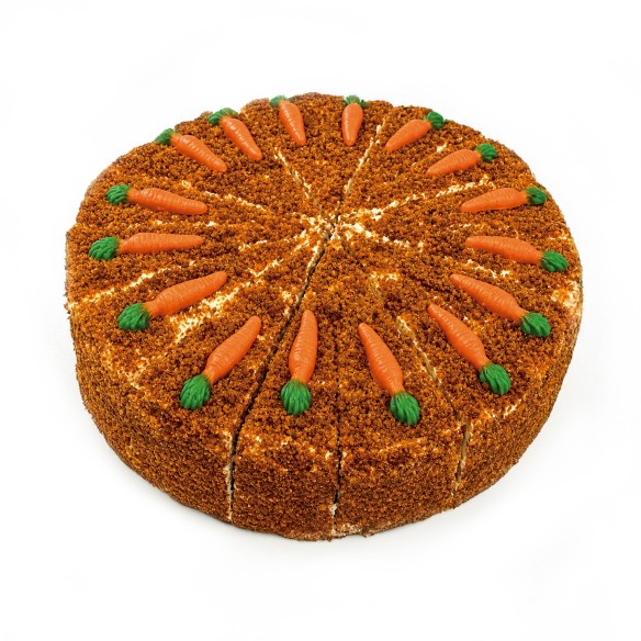 Tarta Carrot Cake 2.300grs. 1ud. 18 porciones. Precortada.