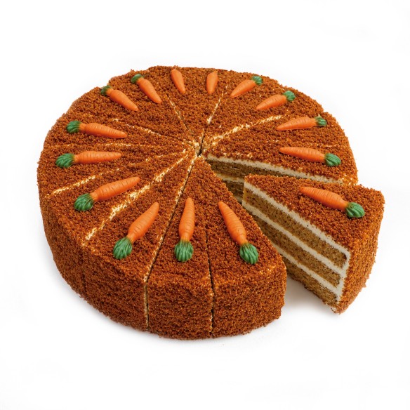 Tarta Carrot Cake 2.300grs. 1ud. 18 porciones. Precortada.