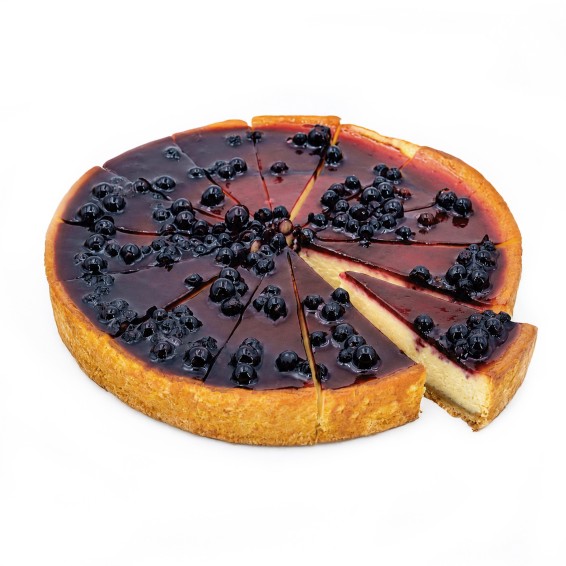 Cheesecake con Frutos Negros 1.600grs. 1ud. 14 porciones. Precortada.
